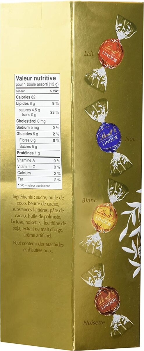 Lindt Lindor Assorted Chocolate Truffles, Value Pack, 900gram/1.98pound. Assortment of 4 Flavors of Chocolate Truffles : Hazelnut, Milk, White and Dark - Image 4