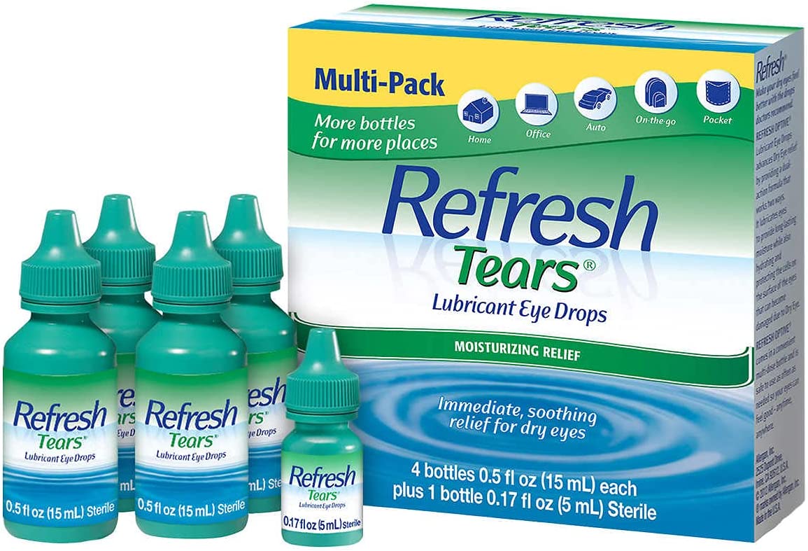 Refresh tears Lubricant Eye Drops (4X15)mililiter Plus (5)mililiter, 60 Milliliter