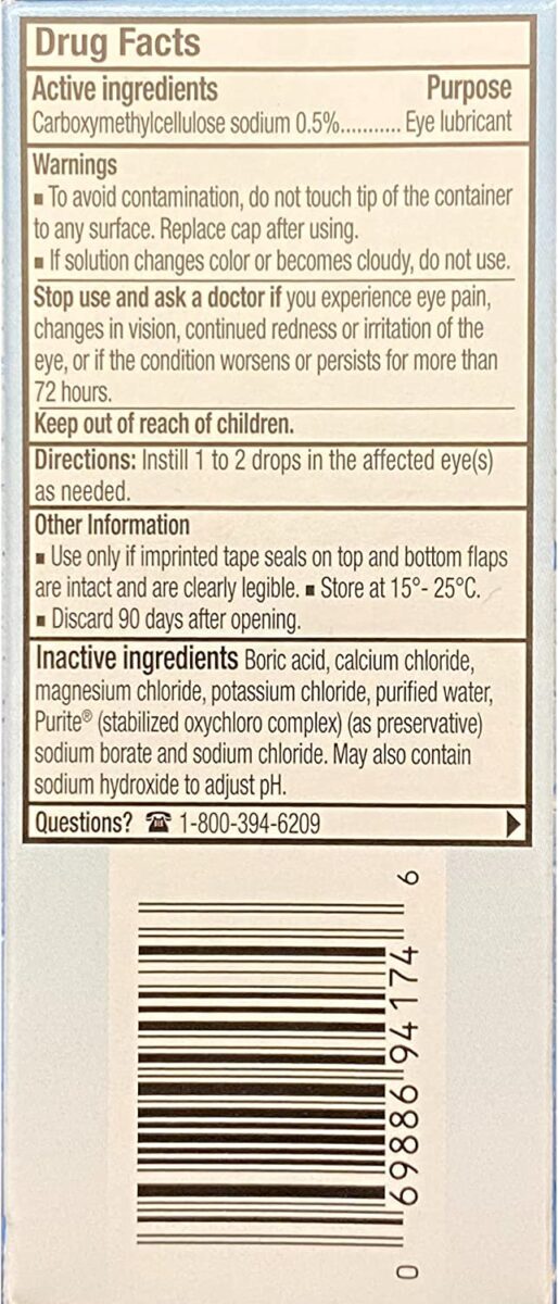 Refresh tears Lubricant Eye Drops (4X15)mililiter Plus (5)mililiter, 60 Milliliter - Image 2