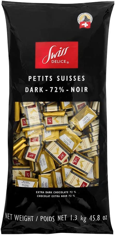 Swiss Delice Dark Chocolate 72% 1.3 Kg, 1300 Grams