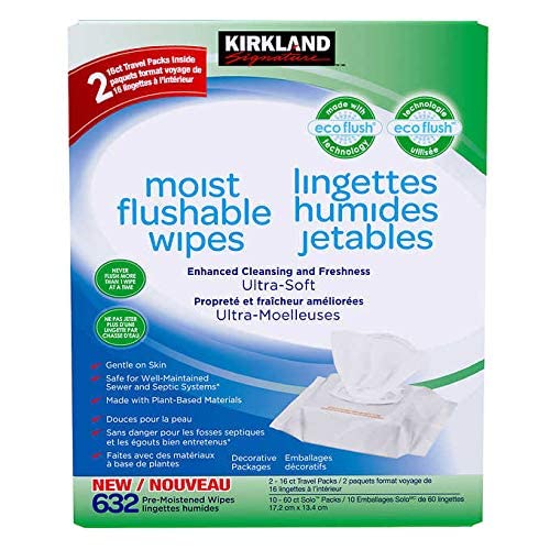 Kirkland Signature Kirkland signature moist flushable wipes 632 wipes, 632 count - Image 5