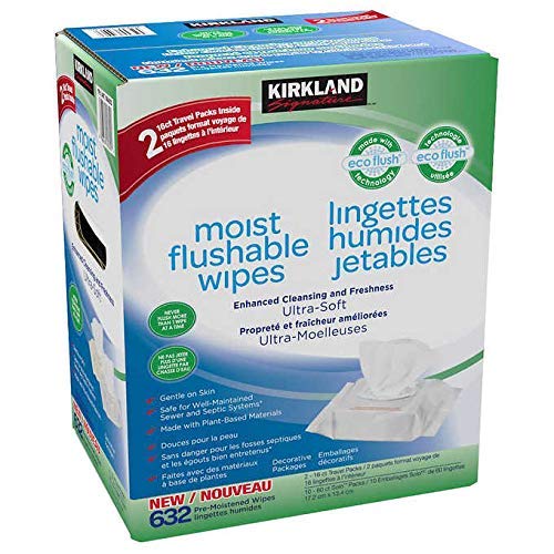 Kirkland Signature Kirkland signature moist flushable wipes 632 wipes, 632 count - Image 6