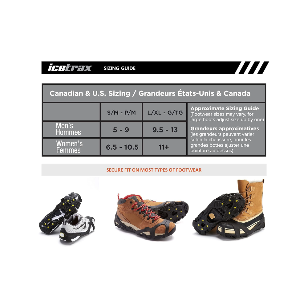 ICETRAX V3 Tungsten Winter Ice Grips for Shoes and Boots - Ice Cleats for Snow and Ice, Stayton Toe, Reflective Heel - Image 3