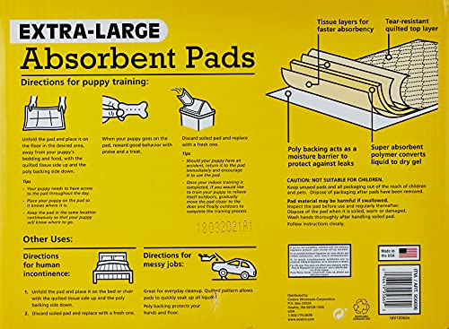 Kirkland Signature Extra-Large Absorbent Pads, 100 Large Pads, 30x23 (Original Version) - Image 3