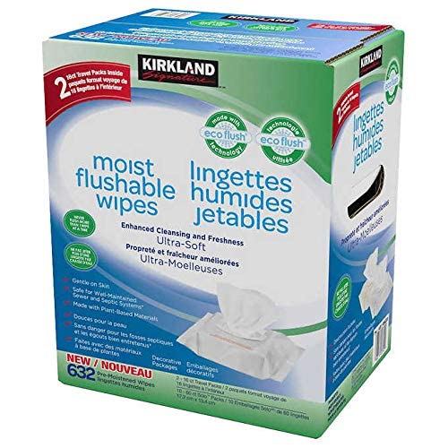 Kirkland Signature Kirkland signature moist flushable wipes 632 wipes, 632 count - Image 3
