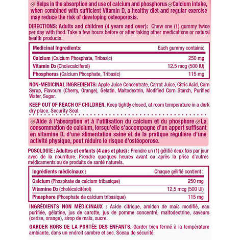 Nature's Bounty Calcium with Vitamin D3 Gummies (120 Count) - Image 2