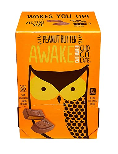 AWAKE Caffeinated Chocolate Bites, Peanut Butter Chocolate Energy Snack, 1 Bite Equals 1/2 Cup of Coffee, 50 Bites - Image 2