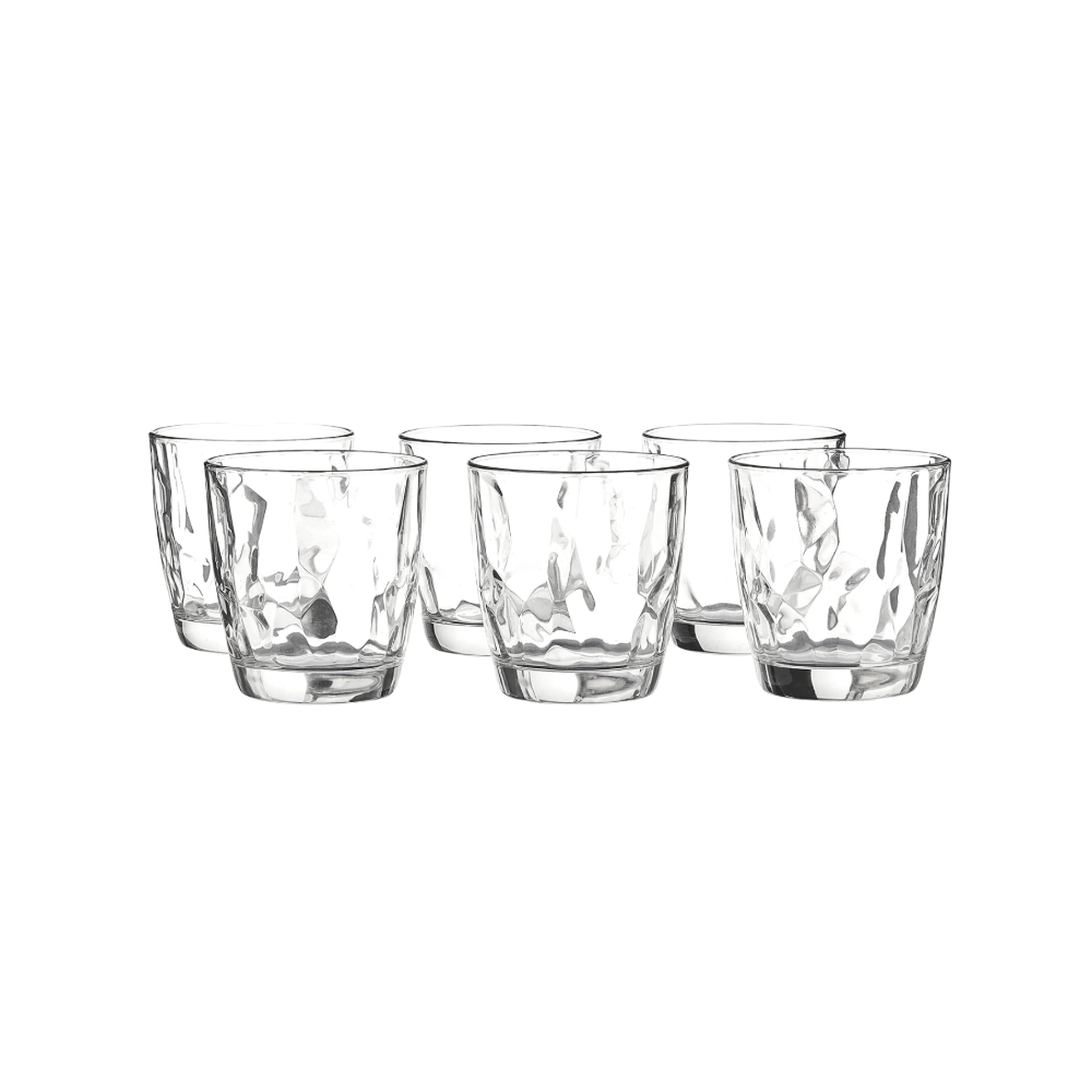 Bormioli Rocco Diamond Double Old Fashioned Glasses, Clear, Set of 6, 13-1/4 Ounce - Image 2