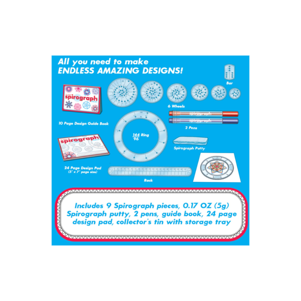 Kahootz Spirograph Design Tin Set in Multicolor - Image 2