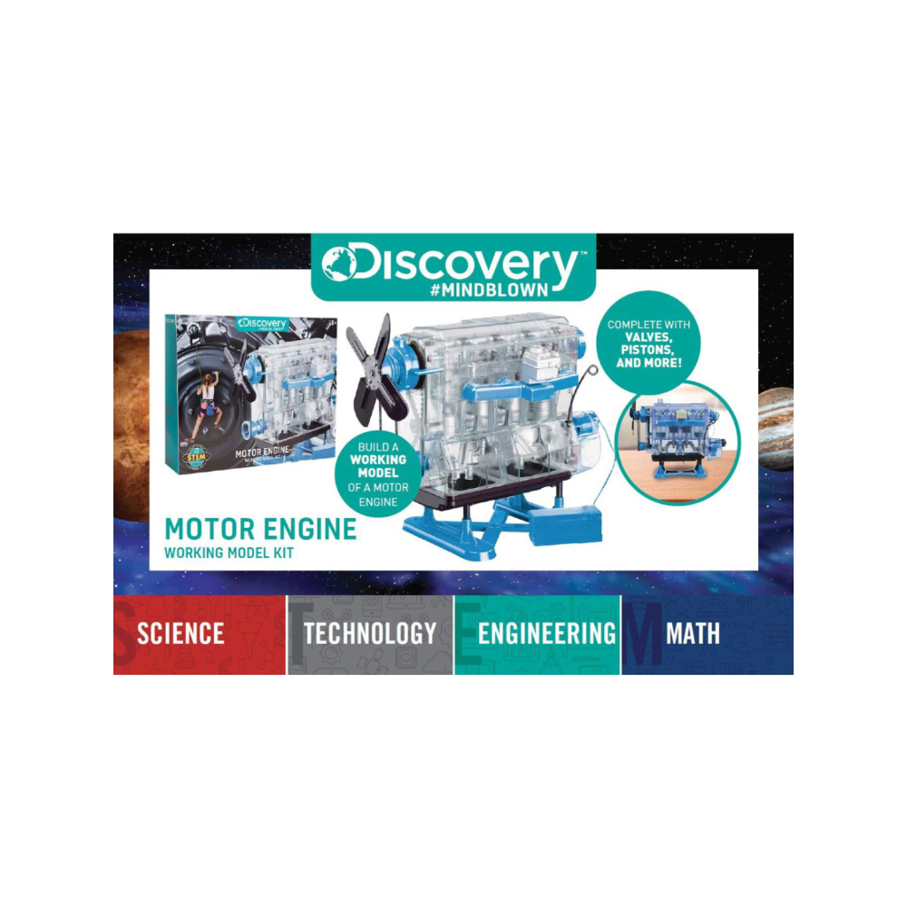 Discovery Motor Engine Building Kit: Educational Toy for Ages 8+